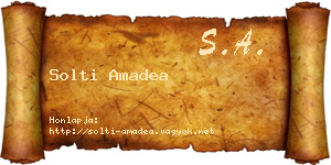 Solti Amadea névjegykártya